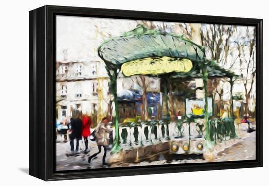 Subway Entrance - In the Style of Oil Painting-Philippe Hugonnard-Framed Premier Image Canvas