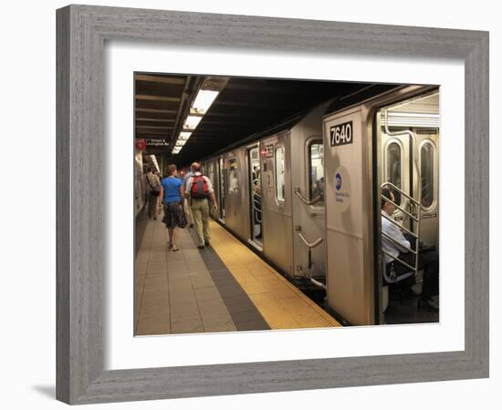 Subway, Manhattan, New York City, United States of America, North America-Wendy Connett-Framed Photographic Print