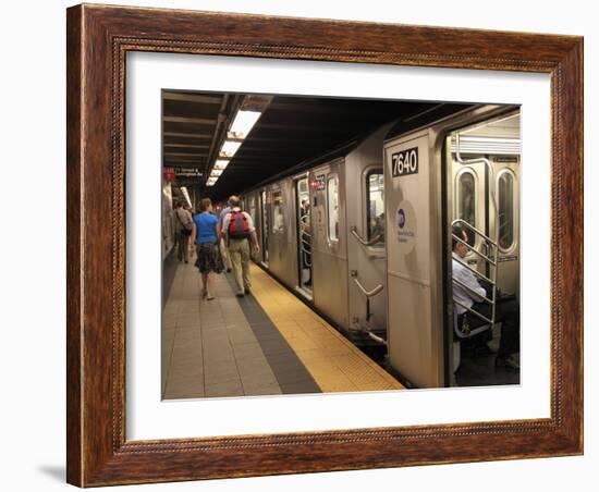 Subway, Manhattan, New York City, United States of America, North America-Wendy Connett-Framed Photographic Print