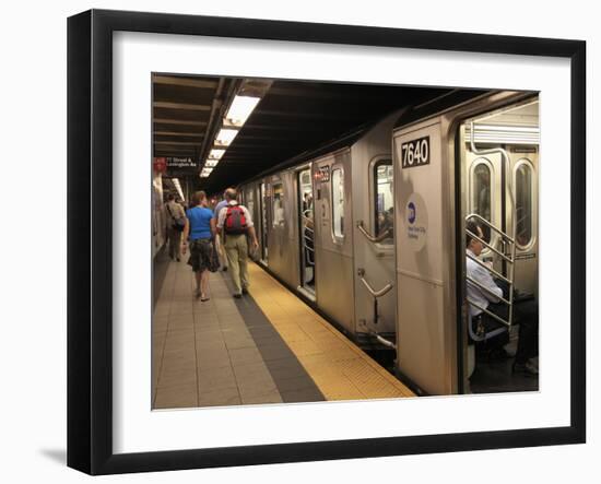 Subway, Manhattan, New York City, United States of America, North America-Wendy Connett-Framed Photographic Print