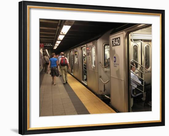 Subway, Manhattan, New York City, United States of America, North America-Wendy Connett-Framed Photographic Print