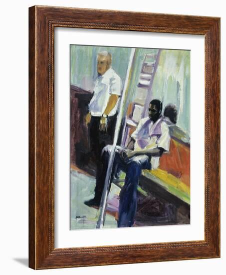 Subway Riders, New York City-Patti Mollica-Framed Giclee Print