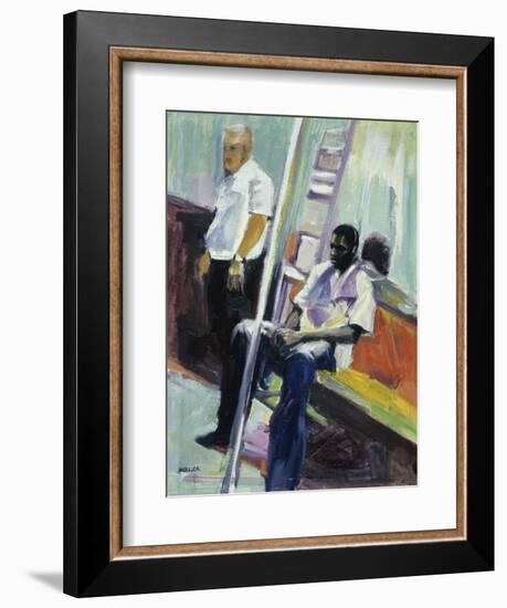 Subway Riders, New York City-Patti Mollica-Framed Giclee Print