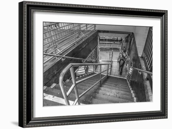 Subway Stairs-Robert Goldwitz-Framed Giclee Print