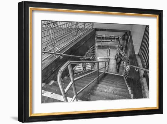 Subway Stairs-Robert Goldwitz-Framed Giclee Print