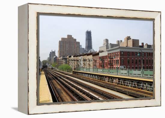 Subway Station in New York City-p.lange-Framed Premier Image Canvas