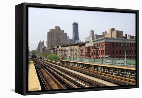 Subway Station in New York City-p.lange-Framed Premier Image Canvas