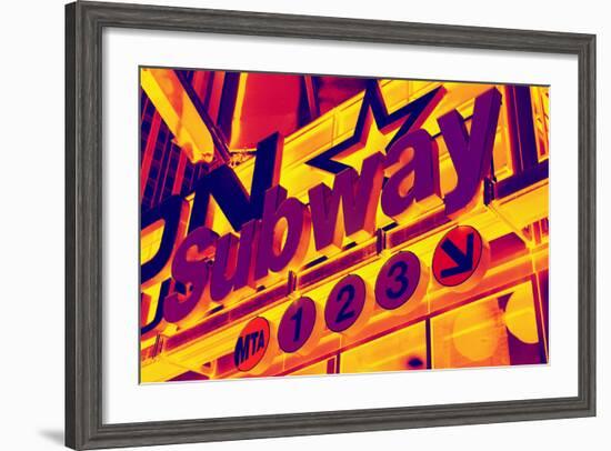 Subway Stations - Pop Art - New York City - United States-Philippe Hugonnard-Framed Photographic Print