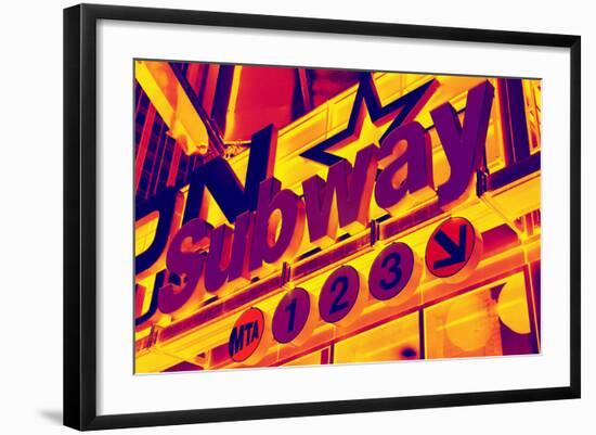 Subway Stations - Pop Art - New York City - United States-Philippe Hugonnard-Framed Photographic Print