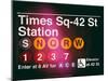 Subway Times Square - 42 Street Station - Subway Sign - Manhattan, New York City, USA-Philippe Hugonnard-Mounted Art Print