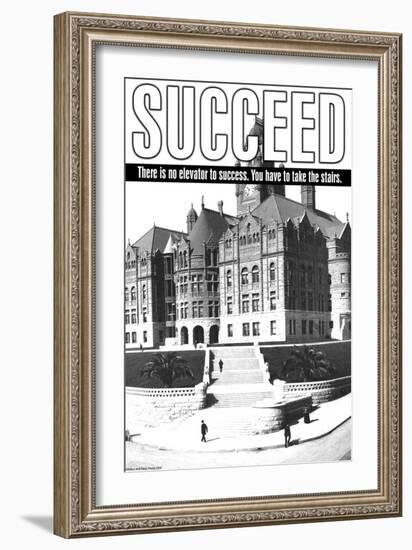 Succeed-null-Framed Art Print