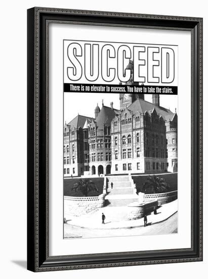 Succeed-null-Framed Art Print