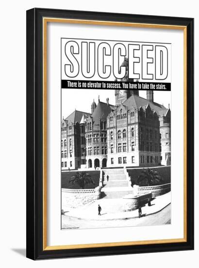 Succeed-null-Framed Art Print