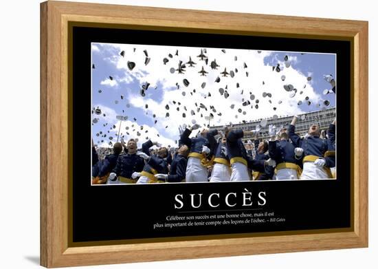 Succès: Citation Et Affiche D'Inspiration Et Motivation-null-Framed Premier Image Canvas