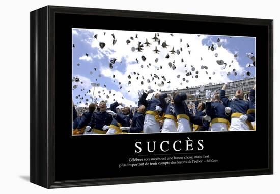 Succès: Citation Et Affiche D'Inspiration Et Motivation-null-Framed Premier Image Canvas