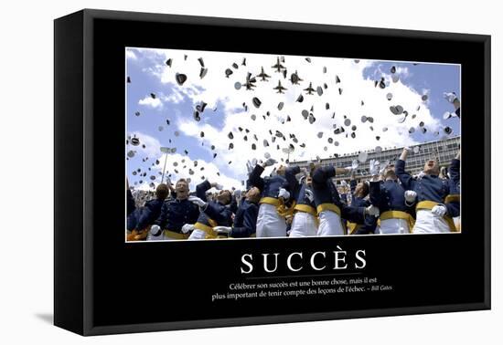 Succès: Citation Et Affiche D'Inspiration Et Motivation-null-Framed Premier Image Canvas