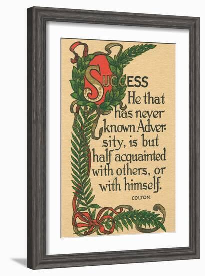 Success, Colton Quote-null-Framed Art Print