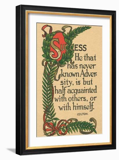 Success, Colton Quote-null-Framed Art Print