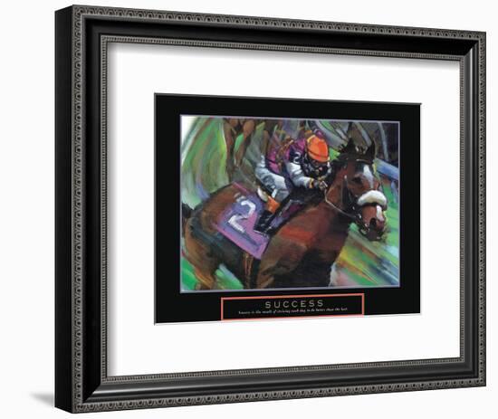 Success - Horse Race Jockey-Bill Hall-Framed Art Print