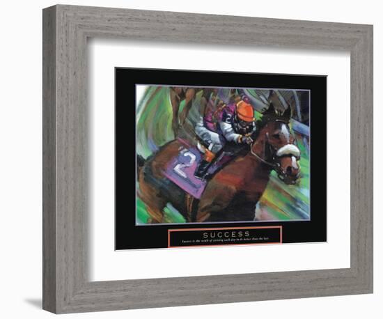 Success - Horse Race Jockey-Bill Hall-Framed Art Print