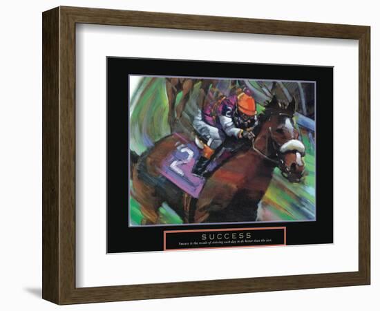 Success - Horse Race Jockey-Bill Hall-Framed Art Print