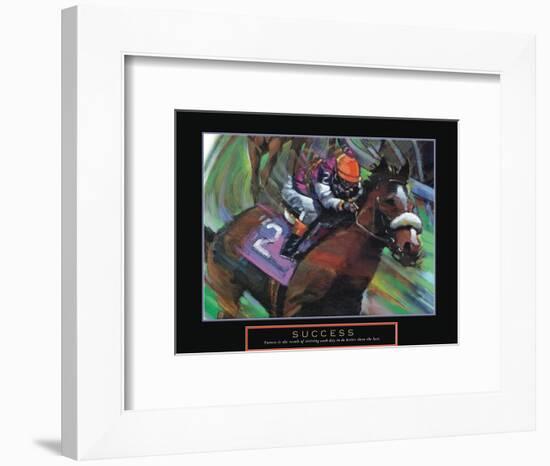 Success - Horse Race Jockey-Bill Hall-Framed Art Print