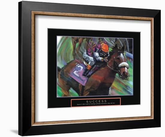 Success - Horse Race Jockey-Bill Hall-Framed Art Print