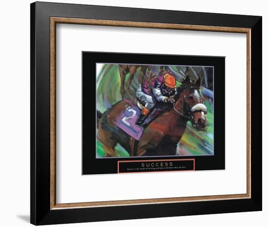 Success - Horse Race Jockey-Bill Hall-Framed Art Print