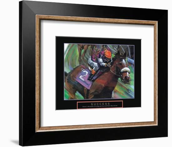 Success - Horse Race Jockey-Bill Hall-Framed Art Print