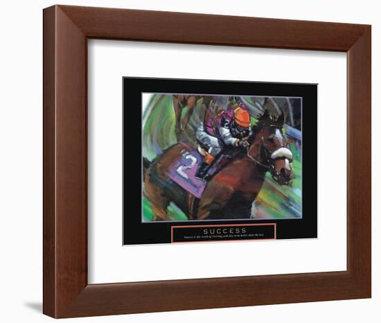 Success - Horse Race Jockey-Bill Hall-Framed Art Print