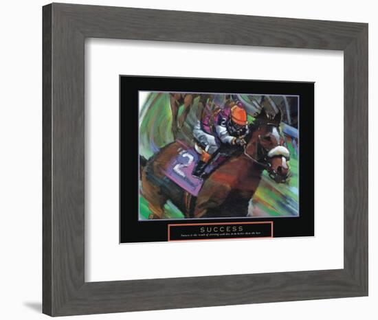 Success - Horse Race Jockey-Bill Hall-Framed Art Print