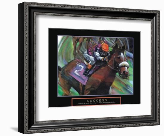 Success - Horse Race Jockey-Bill Hall-Framed Art Print