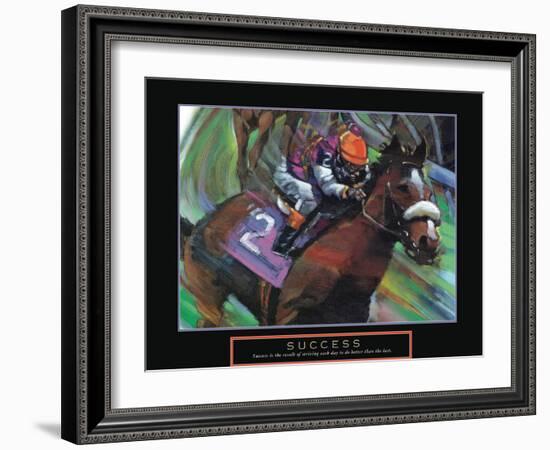 Success - Horse Race Jockey-Bill Hall-Framed Art Print