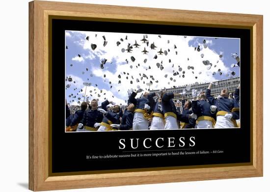 Success: Inspirational Quote and Motivational Poster-null-Framed Premier Image Canvas