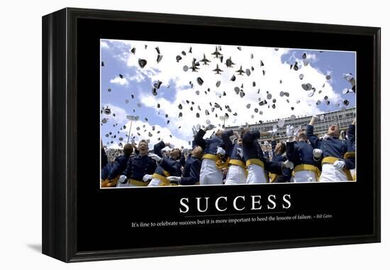 Success: Inspirational Quote and Motivational Poster-null-Framed Premier Image Canvas