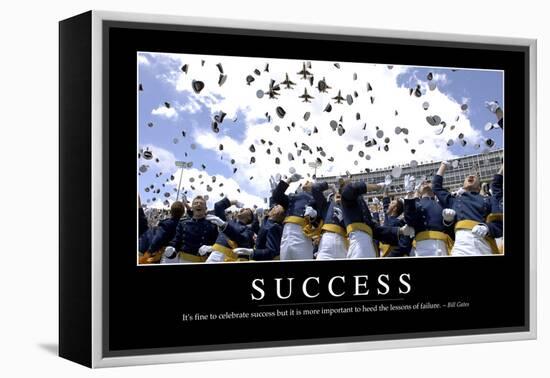 Success: Inspirational Quote and Motivational Poster-null-Framed Premier Image Canvas