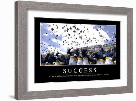 Success: Inspirational Quote and Motivational Poster-null-Framed Premium Photographic Print