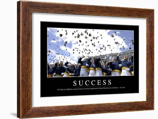 Success: Inspirational Quote and Motivational Poster-null-Framed Premium Photographic Print