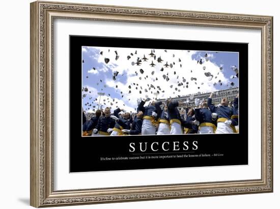 Success: Inspirational Quote and Motivational Poster-null-Framed Photographic Print