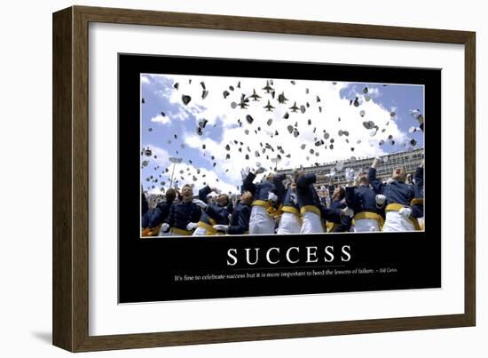 Success: Inspirational Quote and Motivational Poster-null-Framed Photographic Print