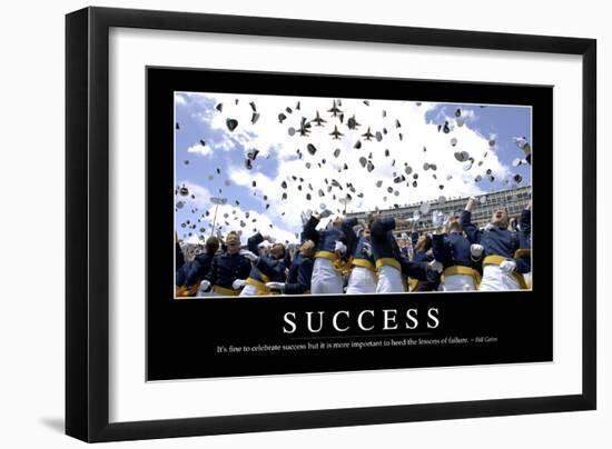 Success: Inspirational Quote and Motivational Poster-null-Framed Photographic Print