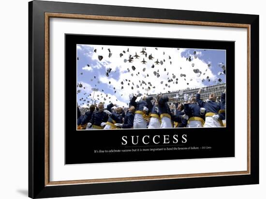 Success: Inspirational Quote and Motivational Poster-null-Framed Photographic Print