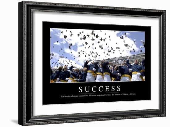 Success: Inspirational Quote and Motivational Poster-null-Framed Photographic Print