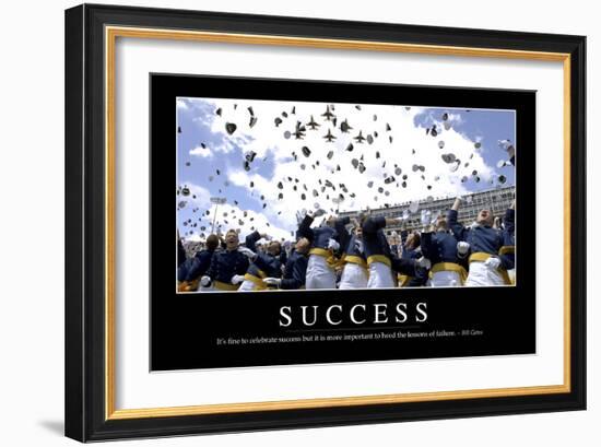 Success: Inspirational Quote and Motivational Poster-null-Framed Photographic Print