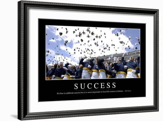 Success: Inspirational Quote and Motivational Poster-null-Framed Photographic Print