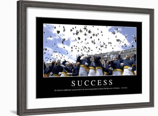 Success: Inspirational Quote and Motivational Poster-null-Framed Photographic Print