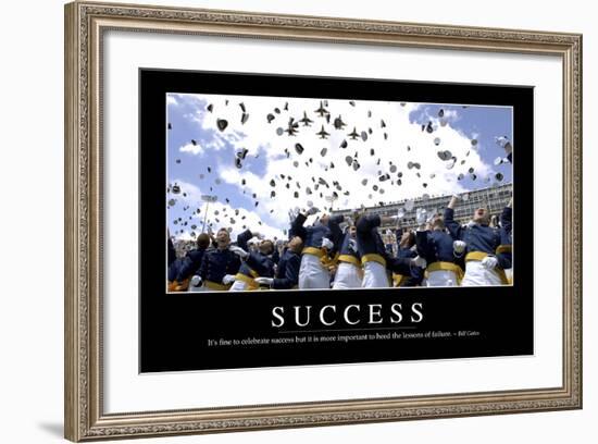 Success: Inspirational Quote and Motivational Poster--Framed Photographic Print