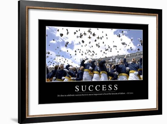 Success: Inspirational Quote and Motivational Poster-null-Framed Photographic Print