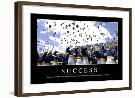 Success: Inspirational Quote and Motivational Poster-null-Framed Photographic Print