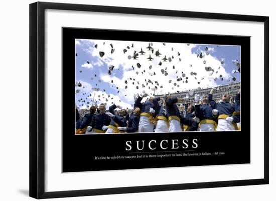 Success: Inspirational Quote and Motivational Poster-null-Framed Photographic Print